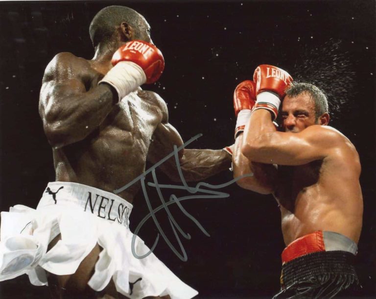 Johnny Nelson (pugilato) – hand signed photo 20x25cm foto autografata