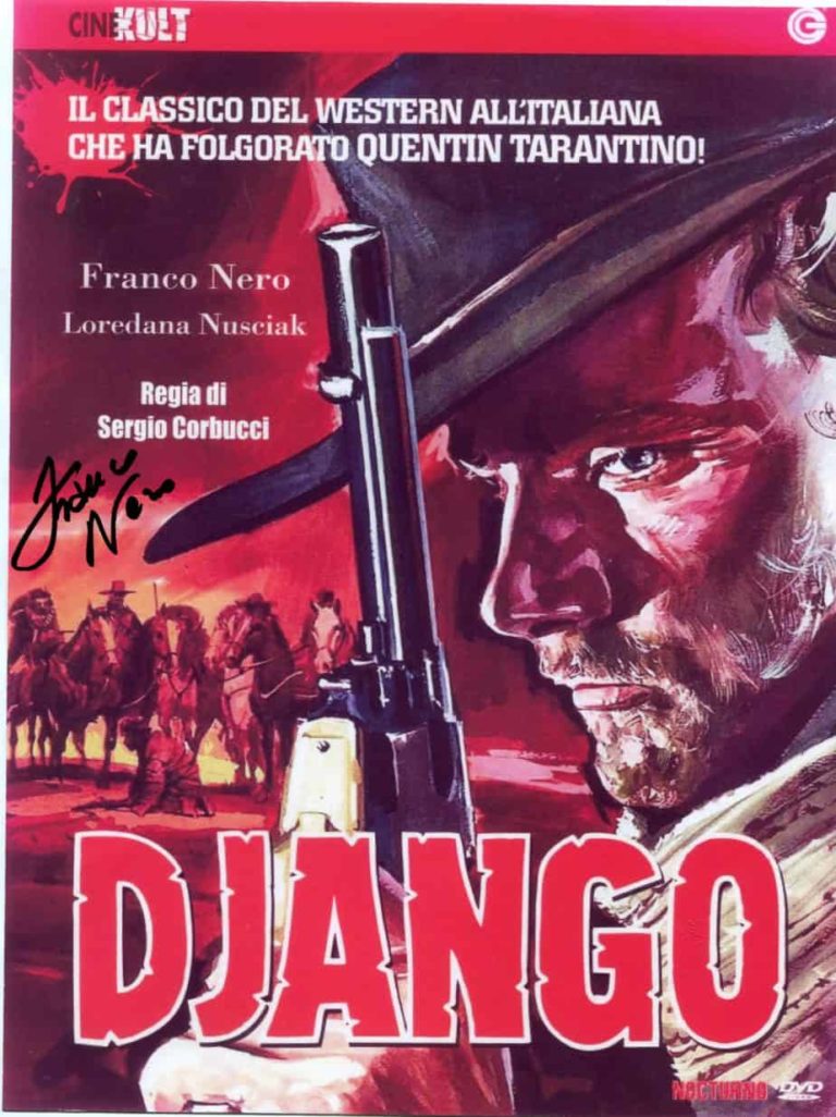 Franco Nero – Django –  hand signed hardcover photo 20x27cm foto cartonata autografata fr209