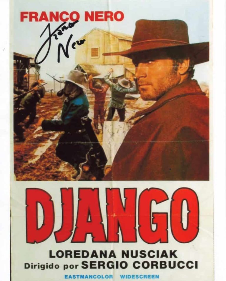Franco Nero – Django –  hand signed photo 20x25cm foto autografata fr210