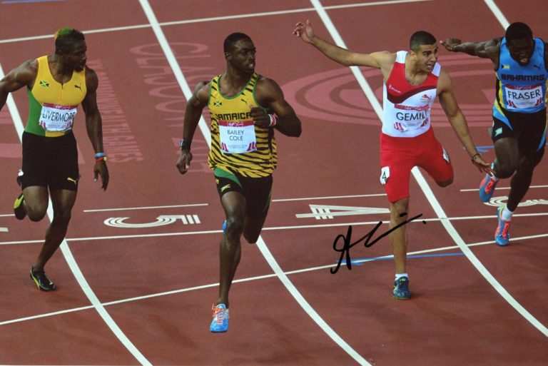 Adam Ahmed R. Gemili – hand signed photo 21x29cm foto autografata (1220scn-104)