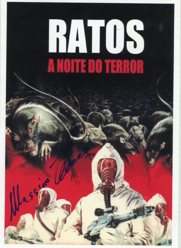 Massimo Vanni “Rats la notte del terrore” – hand signed photo 14x21cm foto autografata