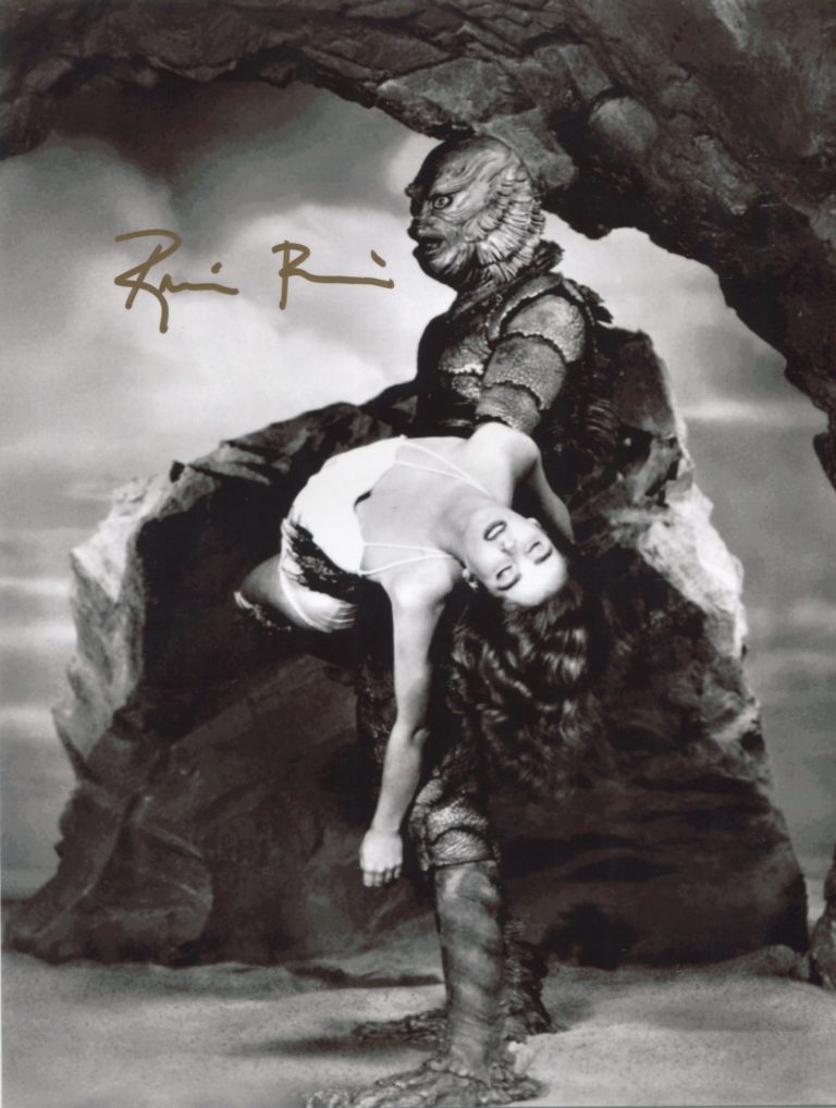 Ricou Browning “Creature from the Black Lagoon” – hand signed photo 20x25cm foto autografata