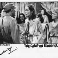 Lee Montague "THE CAMP ON BLOOD ISLAND" - hand signed photo 20x25 foto autografata