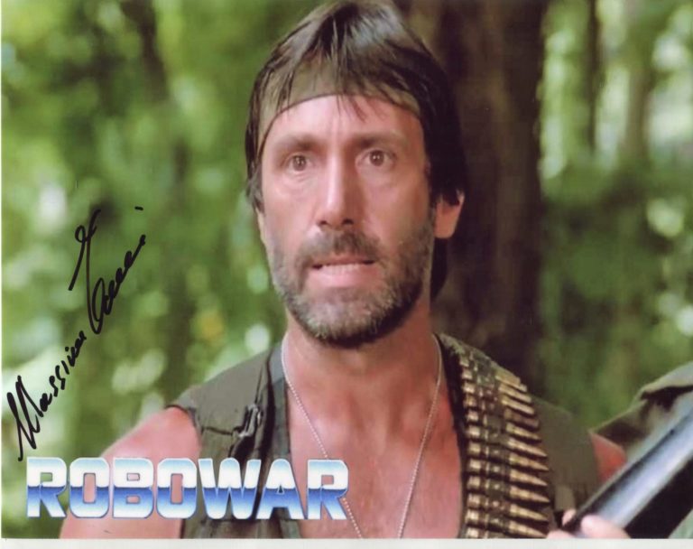 Massimo Vanni “Robowar” – hand signed photo 20x25cm foto autografata