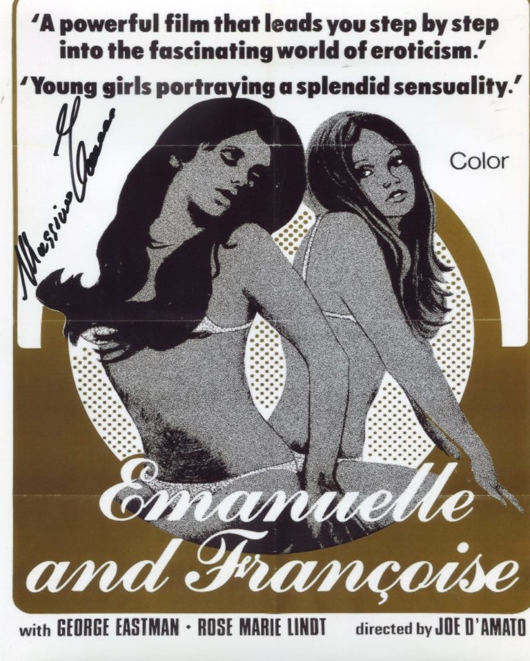 Massimo Vanni “Emanuelle e Francoise le sorelline” – hand signed photo 20x25cm foto autografata
