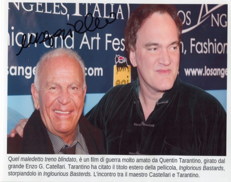 Enzo G. Castellari (con Quentin Tarantino) – hand signed photo 20x25cm foto autografata