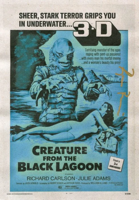 Ricou Browning "Creature from the Black Lagoon" - hand signed photo 14x21cm foto autografata 118EDL2