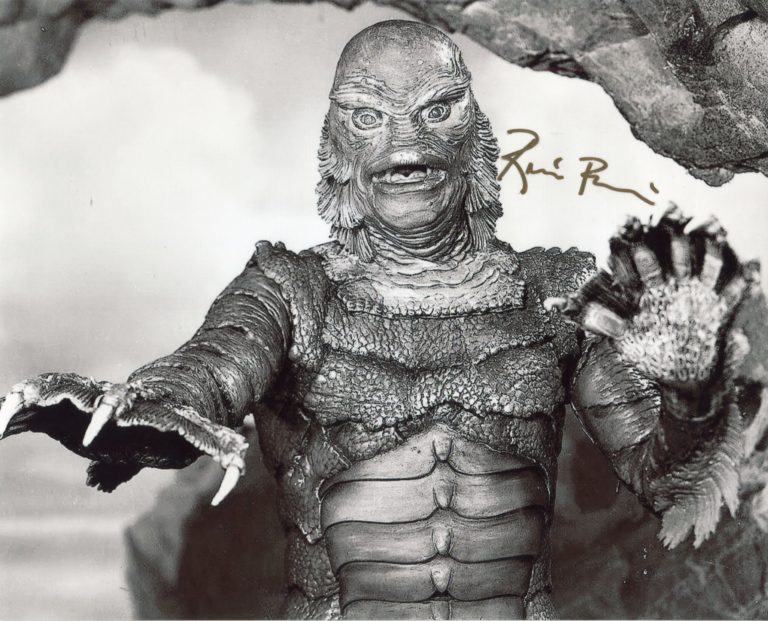 Ricou Browning “Creature from the Black Lagoon” – hand signed photo 20x25cm foto autografata (2812scan-125)