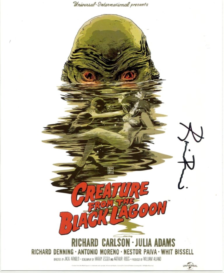 Ricou Browning “Creature from the Black Lagoon” – hand signed photo 20x25cm foto autografata (2812scan-126)
