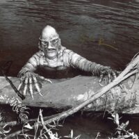 Ricou Browning "Creature from the Black Lagoon" - hand signed photo 20x25cm foto autografata (2812scan-128)