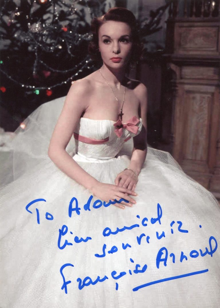 Françoise Arnoul – hand signed photo 12,5×17,5cm foto autografata (rara! – con dedica)
