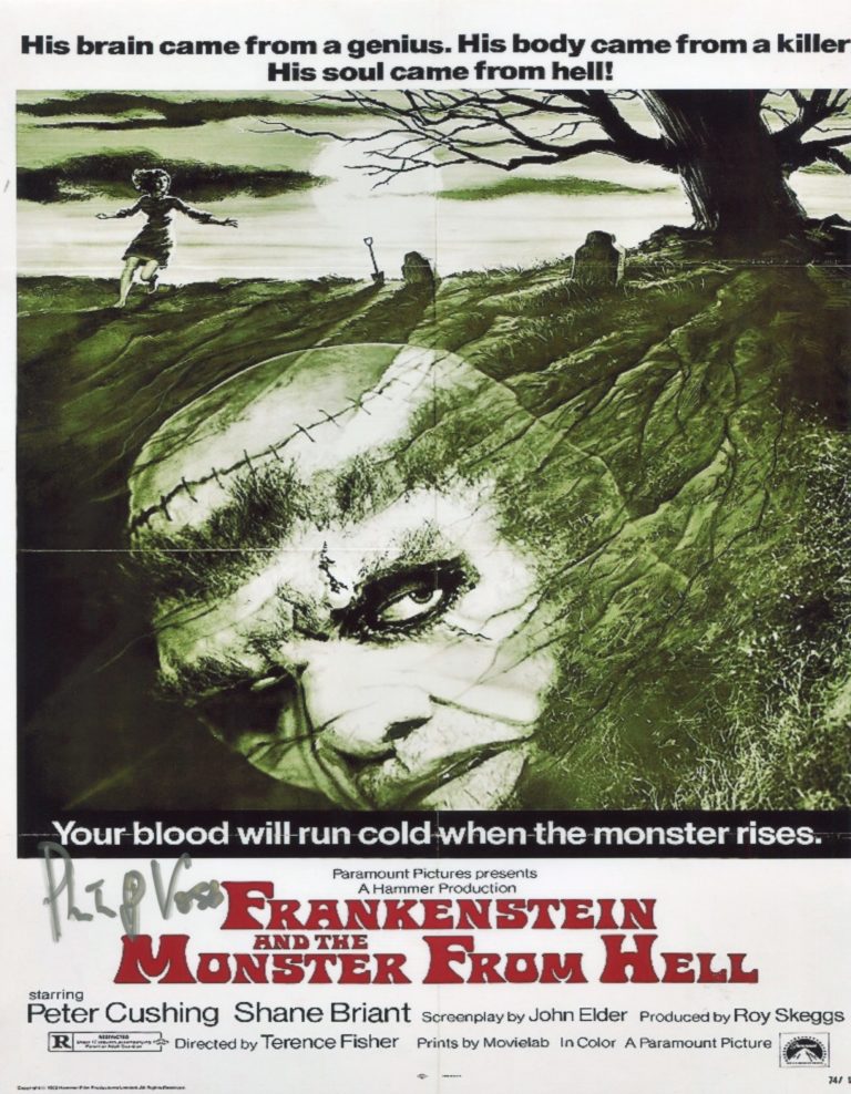 Philip Voss “Frankenstein and the Monster from Hell” – hand signed photo 20x25cm (2812scan-153)