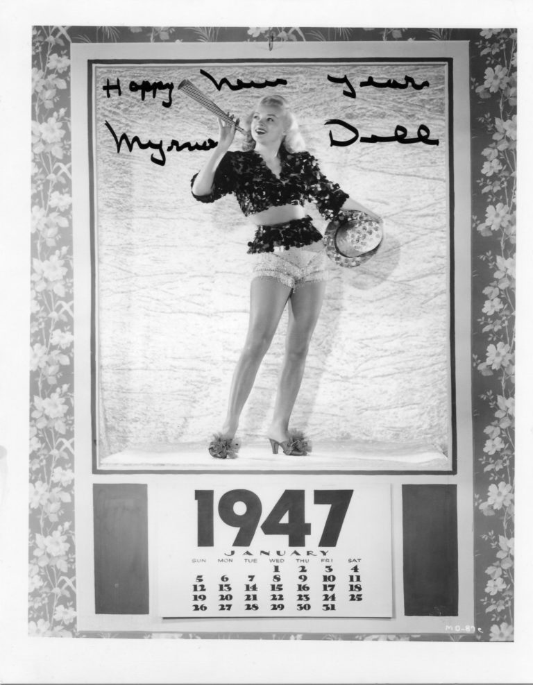 Myrna Dell (1924-2011) – hand signed photo 20x25cm foto autografata (v139)