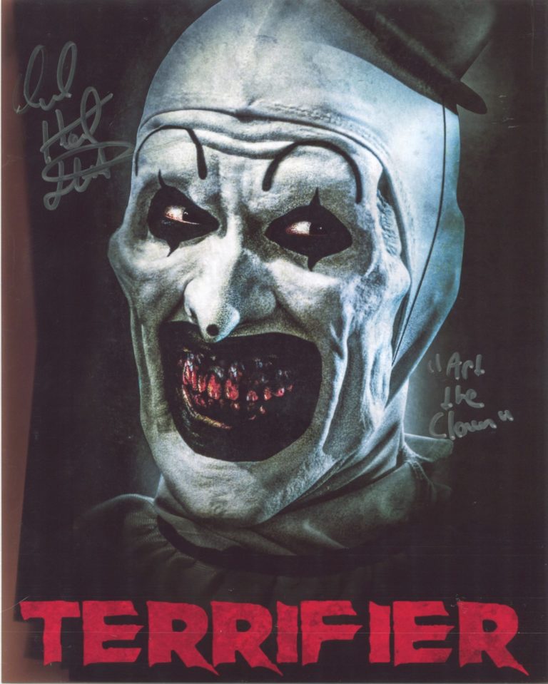 David Howard Thornton “Terrifier” (Art the Clown) – hand signed photo 20x25cm foto autografata