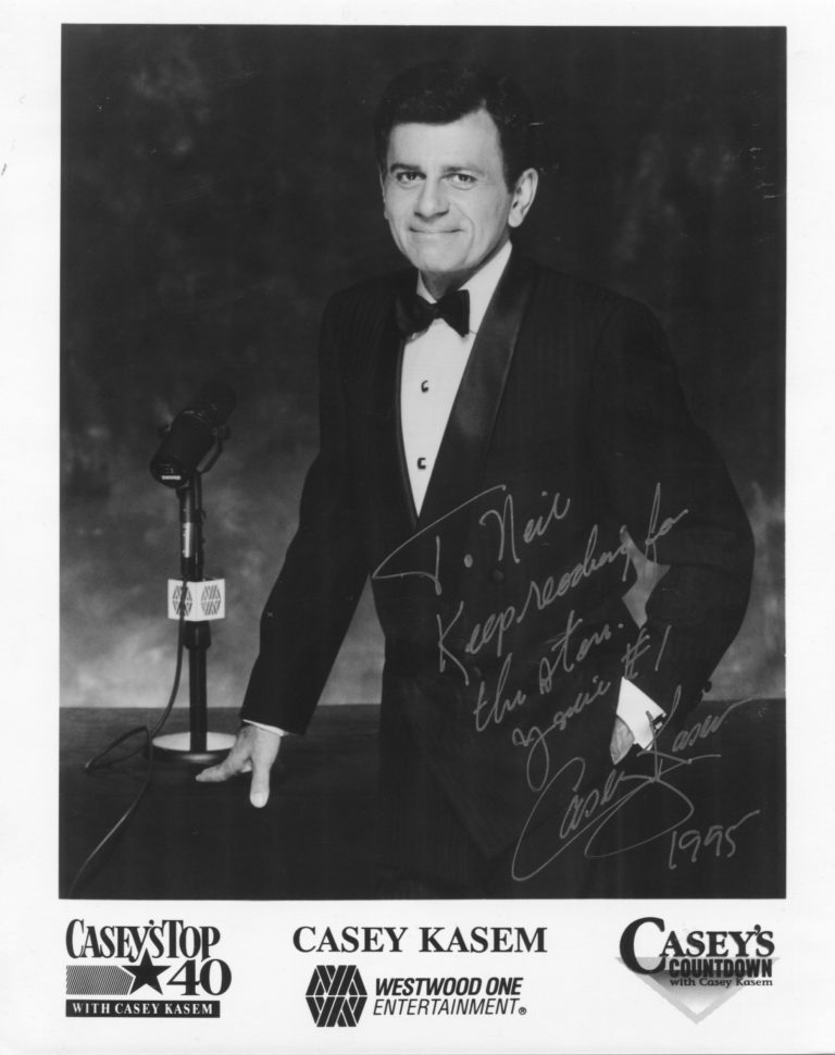 Casey Kasem – hand signed photo 20x25cm foto autografata