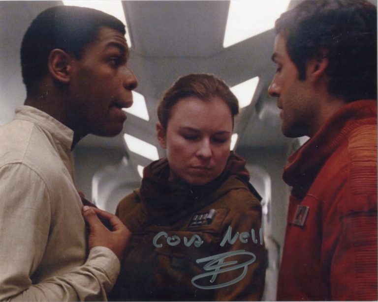 Daniela Tlumacova “Star Wars: Episode VIII – The Last Jedi ” (Resistance Transport Pilot Cova Nell) hand signed photo 20x25cm foto autografata