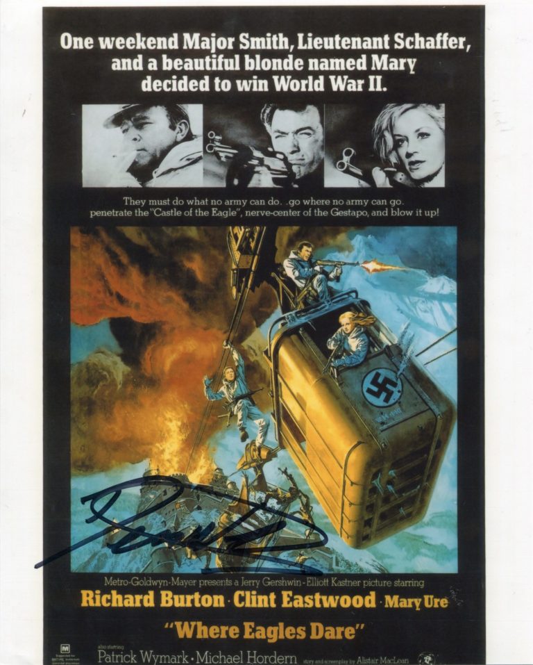 Derren Nesbitt – Von Hapen” in Where Eagles Dare (Dove osano le Aquile) hand signed photo 20x25cm foto autografata