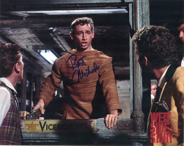 Bert Michaels “West Side Story” (Snowboy) – hand signed photo 20×25 foto autografata