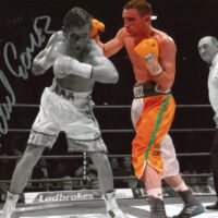 Michael Gomez (pugilato) - hand signed photo 20x25cm foto autografata