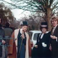 Anthony Higgins "Taste the blood of Dracula" hand signed photo 20x25cm foto autografata