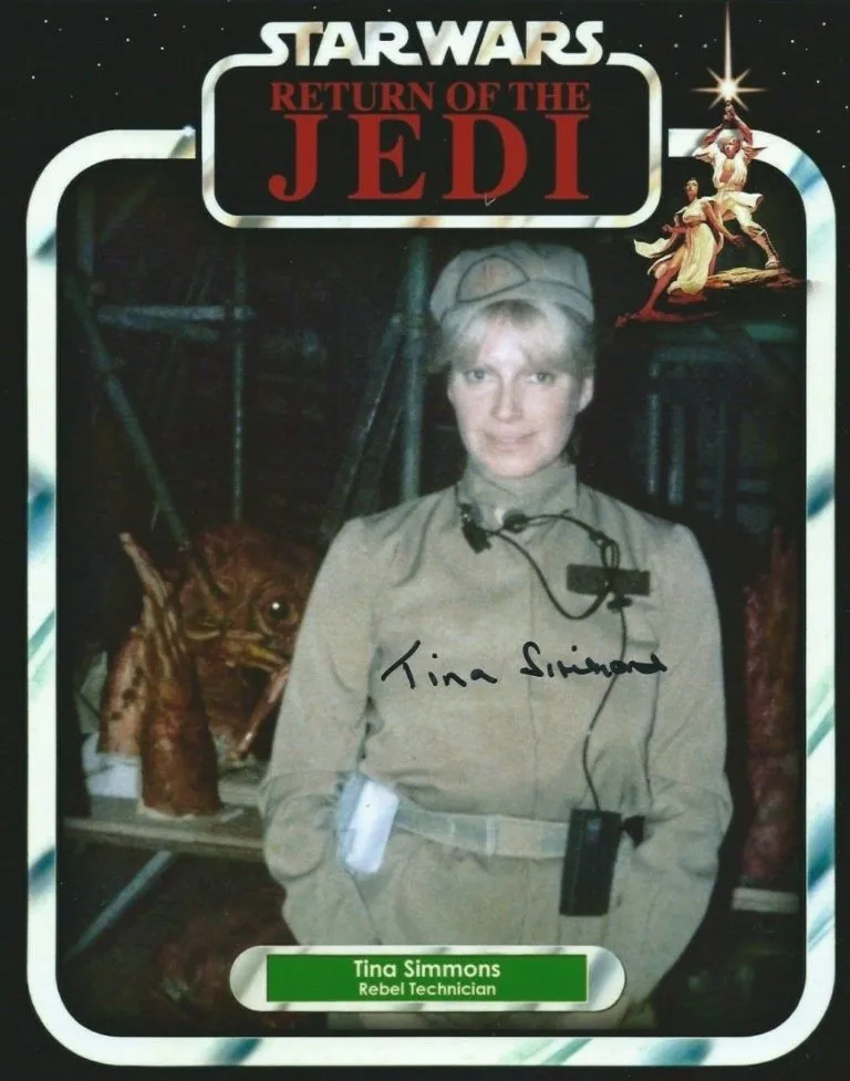Tina Simmons “Ther Return of the Jedi” hand signed photo 20x25cm foto autografata