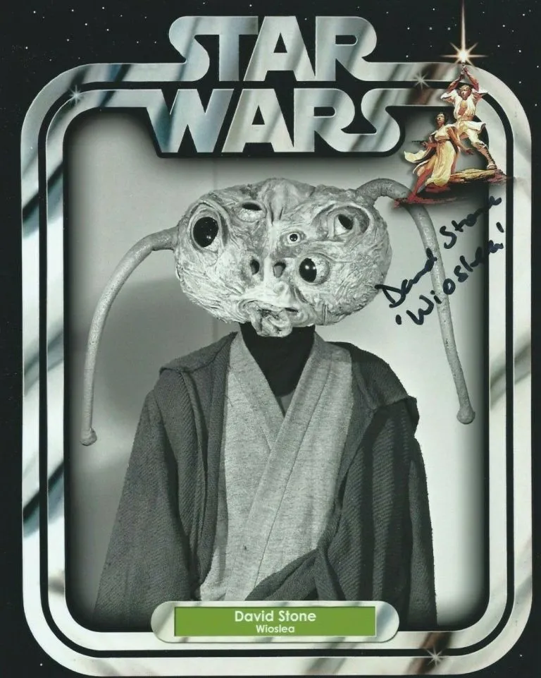David Stone “Star Wars IV, A New Hope” hand signed photo 20x25cm foto autografata