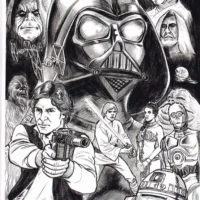 Star Wars stampa limited edition 21x29cm