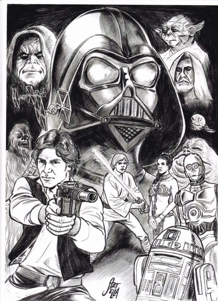Star Wars stampa limited edition 21x29cm