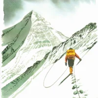 L'uomo e la montagna stampa limited edition 21x29cm