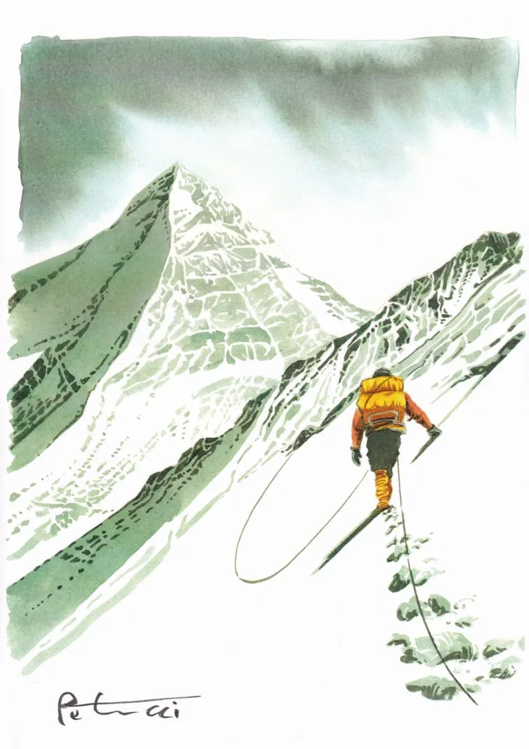 L’uomo e la montagna stampa limited edition 21x29cm