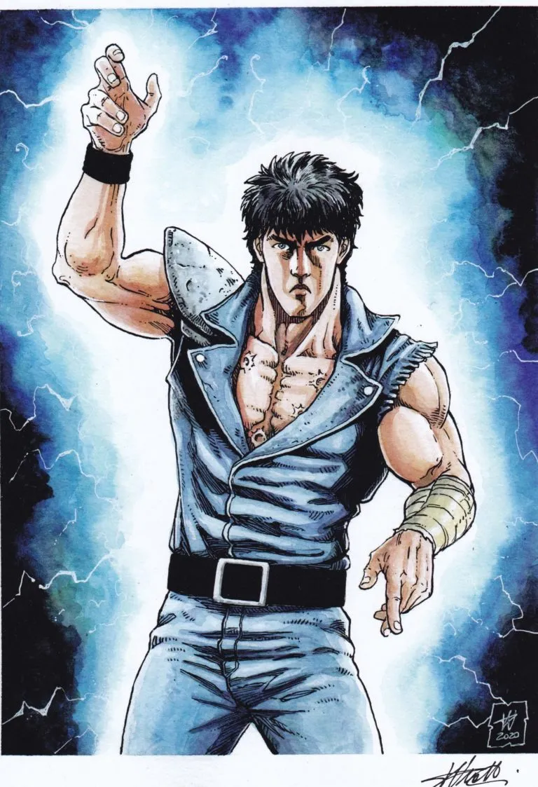 Kenshiro – Hokuto No Ken stampa autografata da Dario Viotti limited edition