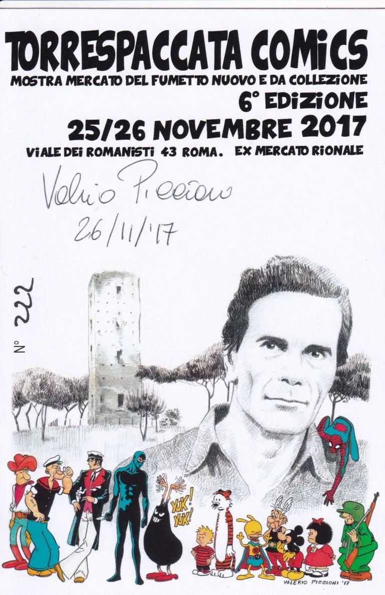 Torrespaccata Comics 2017 – Cartolina n 222 di 300 autografata da Piccioni