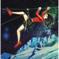 Ragazza sul filo stampa autografata da Fabio Piacentini