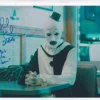 David Howard Thornton "Terrifier" (Art the Clown) - hand signed photo 20x25cm foto autografata