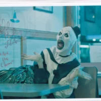 David Howard Thornton "Terrifier" (Art the Clown) - hand signed photo 20x25cm foto autografata
