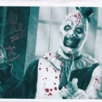 David Howard Thornton "Terrifier" (Art the Clown) - hand signed photo 20x25cm foto autografata