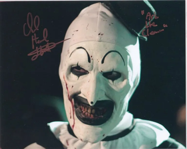 David Howard Thornton “Terrifier” (Art the Clown) – hand signed photo 20x25cm foto autografata
