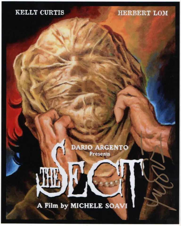 Michele Soavi  “The Sect (La Setta)” hand signed photo 20x25cm foto autografata