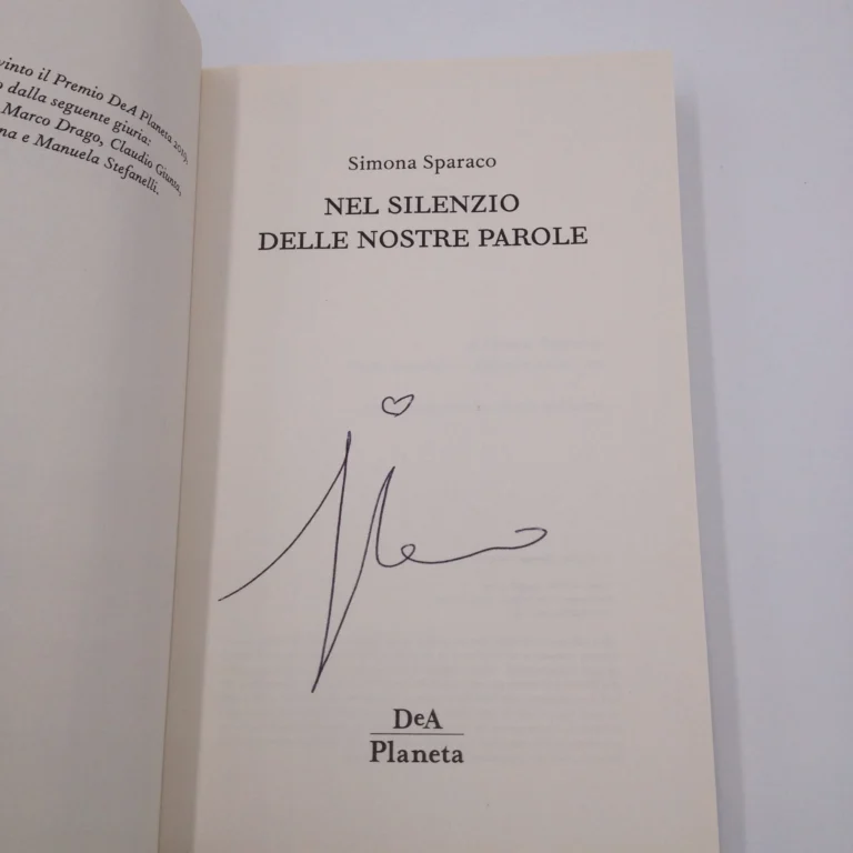 Nel silenzio delle nostre parole – Libro autografato da Simona Sparaco