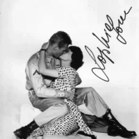 Sophia Loren "with Tab Hunter - That Kind of Woman (1959)" - hand signed photo 20x25cm foto autografata