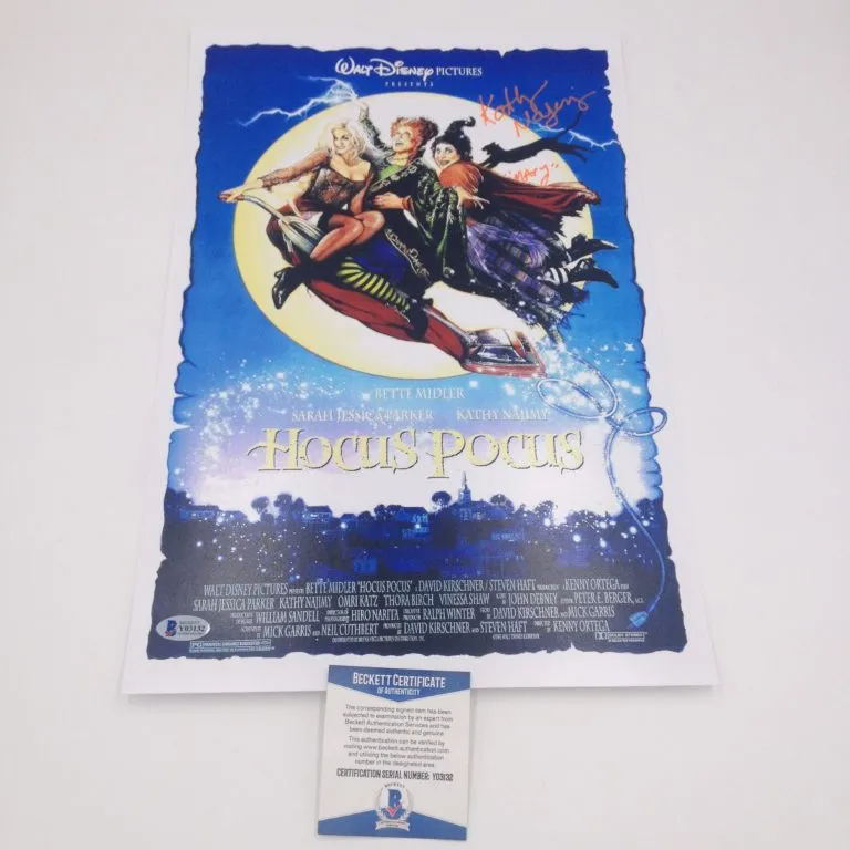 Kathy Najimy “Hocus Pocus” poster hand signed autografato