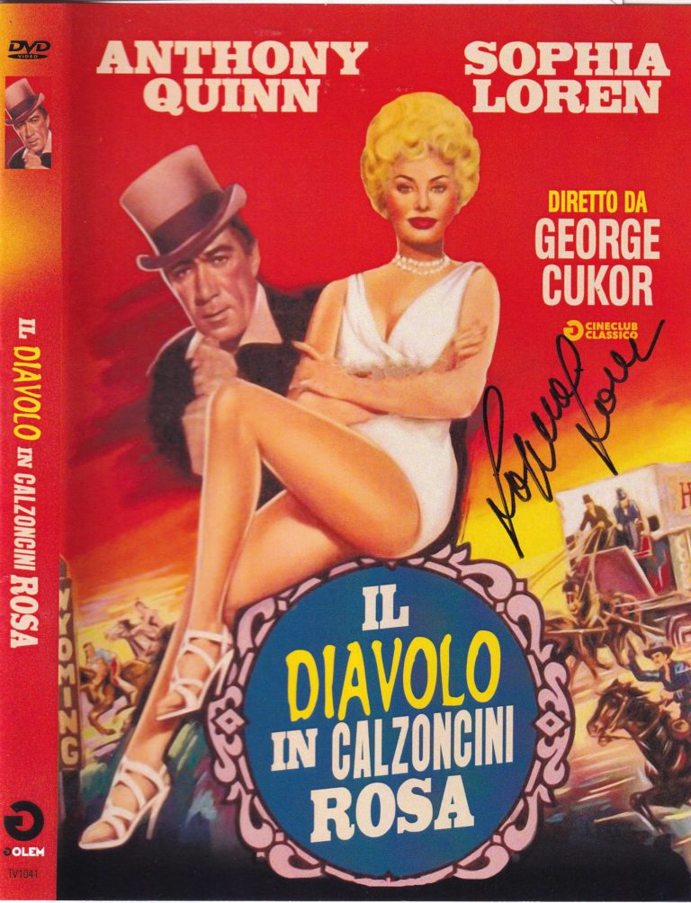 Sophia Loren – Il diavolo in calzoncini rosa DVD Hand Signed Autografato
