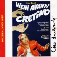 Lino Banfi "VIENI AVANTI CRETINO" dvd autografato hand signed