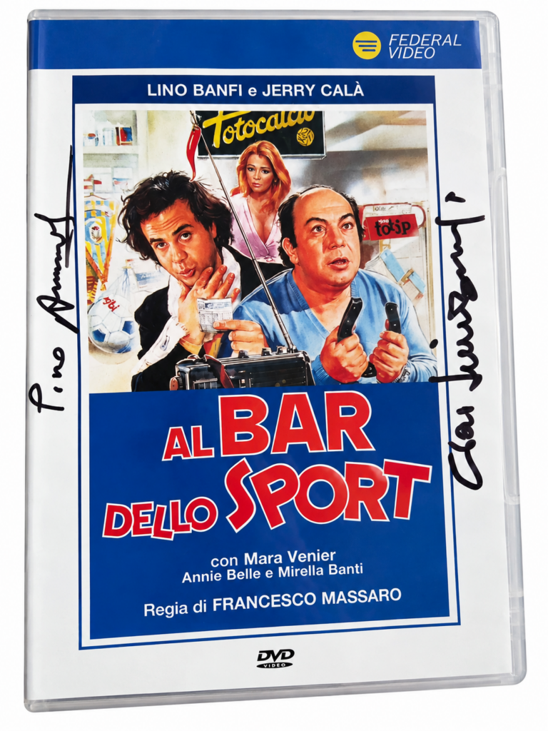 “AL BAR DELLO SPORT” dvd autografato da Lino Banfi e Pino Ammendola