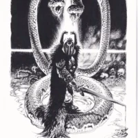 Conan il Barbaro tavola autografata da Majo (tribute to Frazetta) limited edition