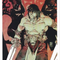 Conan il Barbaro tavola autografata da Mario Alberti limited edition