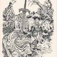 Tavola FANTASY autografata da Fabrizio Galliccia  limited edition