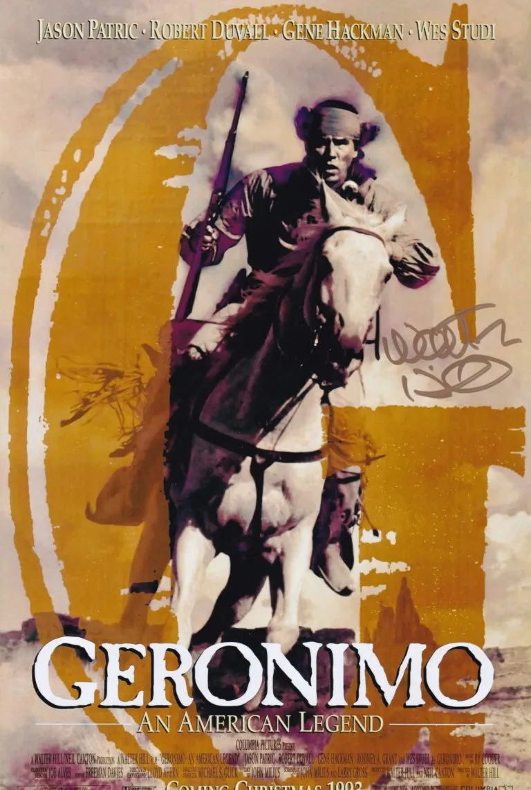 Walter Hill “Geronimo (Geronimo: an American Legend)” hand signed photo 20x30cm