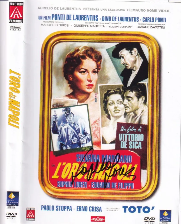 Sophia Loren – L’oro di Napoli DVD Hand Signed Autografato