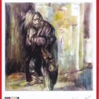 Jethro Tull tavola autografata da Rosi Marsala limited edition